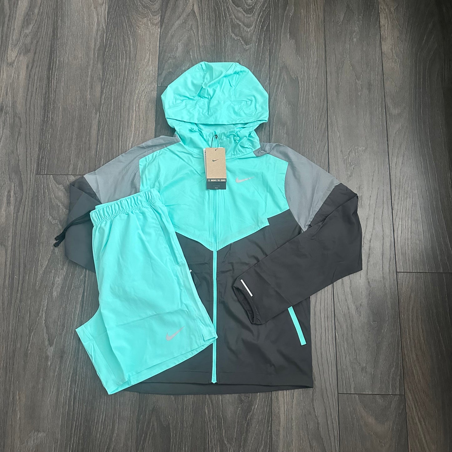 NIKE MINT GREEN UV WINDBREAKER & CHALLENGER SHORTS